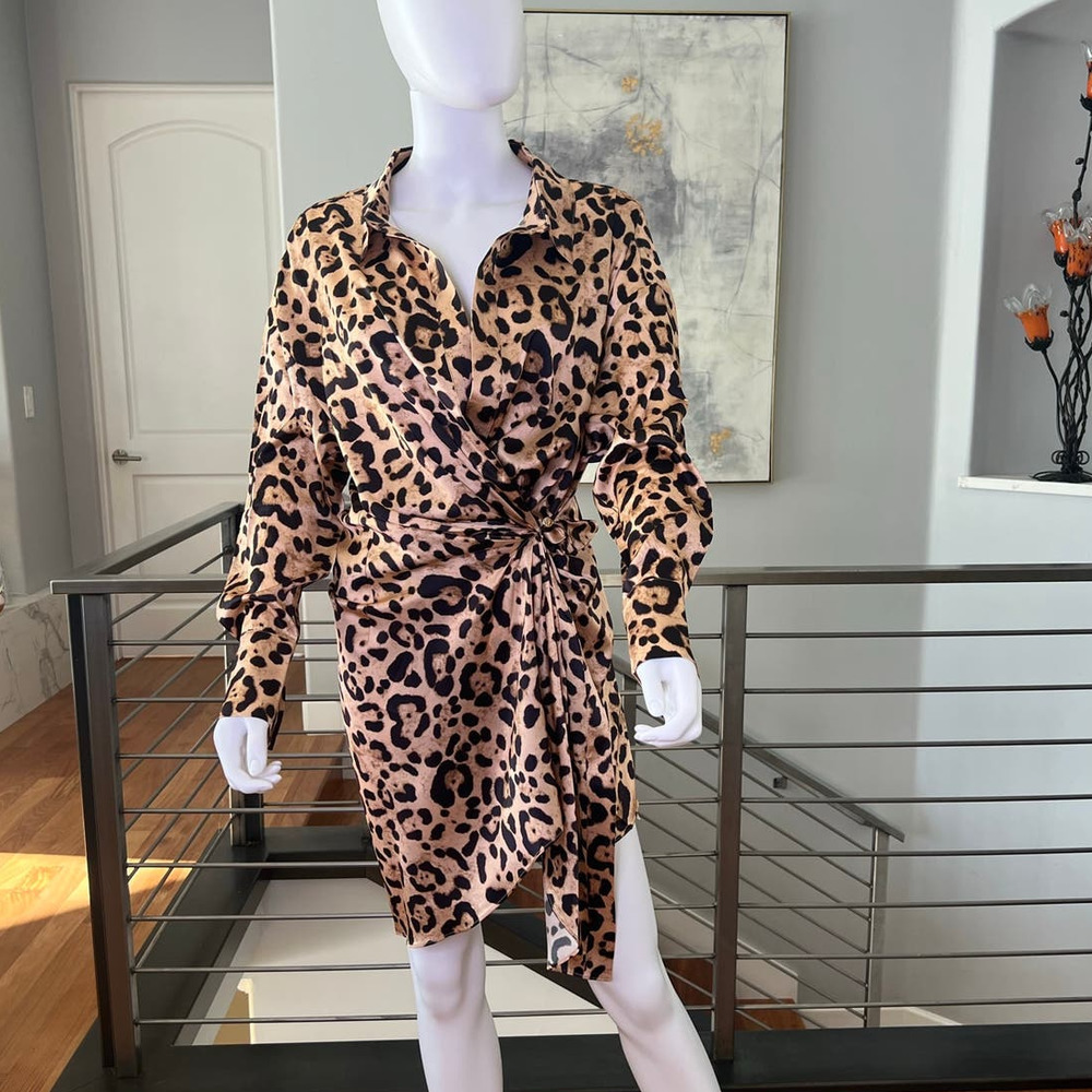Ser.o.ya Demi Silk Dress in Leopard